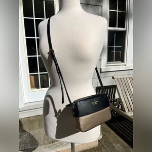 Kate Spade Elegant Black and Tan Crossbody Bag
